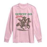 Howdy Go Lucky Long Sleeve Shirt Cowboy Raccoon St Patrick's Day