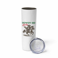Howdy Go Lucky Skinny Tumbler Cowboy Raccoon St Patrick's Day