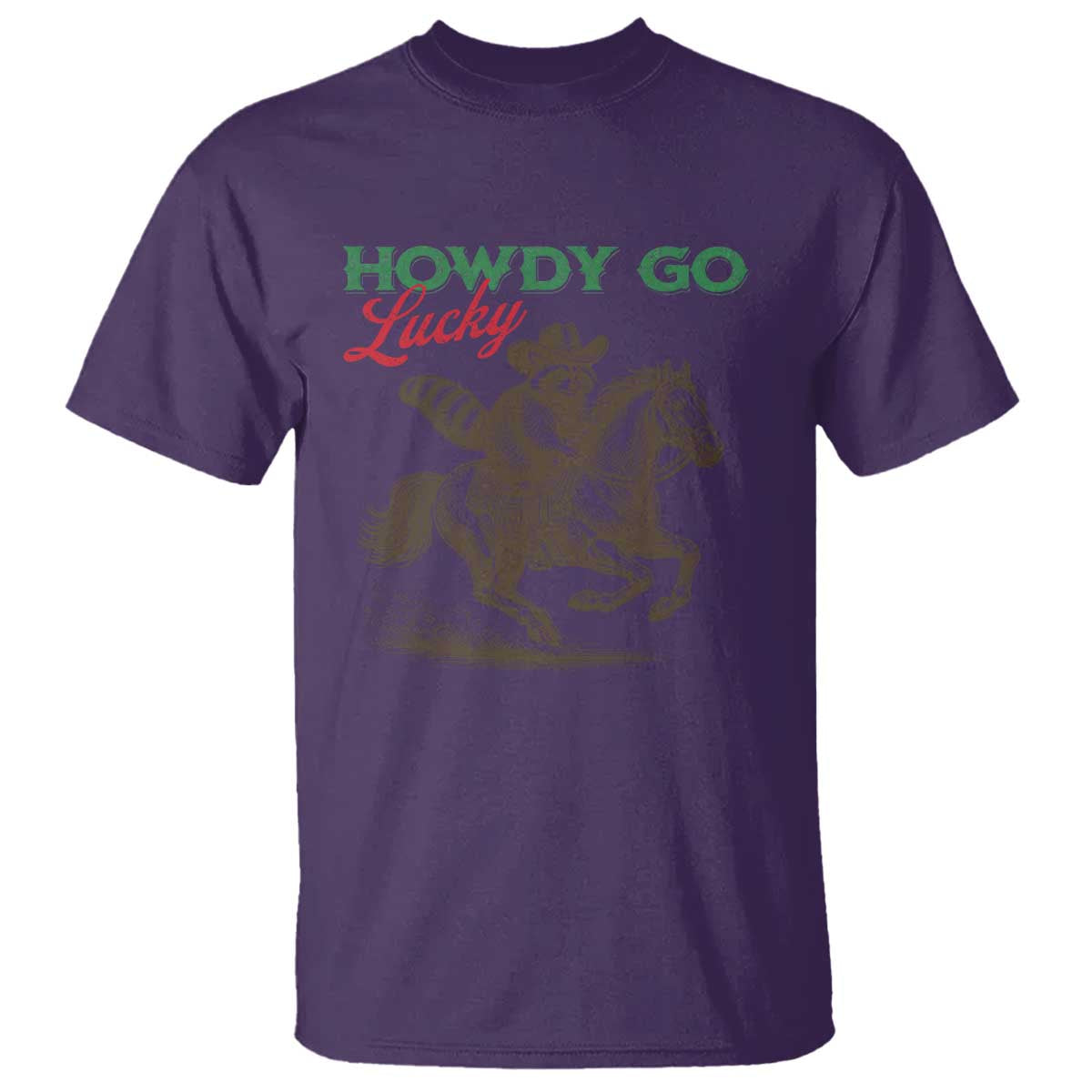 Howdy Go Lucky T Shirt Cowboy Raccoon St Patrick's Day