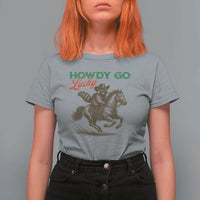 Howdy Go Lucky T Shirt For Women Cowboy Raccoon St Patrick's Day