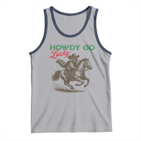 Howdy Go Lucky Tank Top Cowboy Raccoon St Patrick's Day