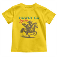 Howdy Go Lucky Toddler T Shirt Cowboy Raccoon St Patrick's Day