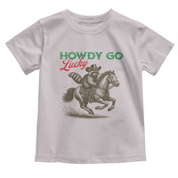 Howdy Go Lucky Toddler T Shirt Cowboy Raccoon St Patrick's Day