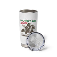 Howdy Go Lucky Tumbler Cup Cowboy Raccoon St Patrick's Day