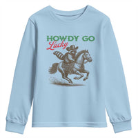 Howdy Go Lucky Youth Sweatshirt Cowboy Raccoon St Patrick's Day