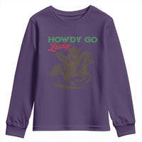 Howdy Go Lucky Youth Sweatshirt Cowboy Raccoon St Patrick's Day