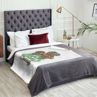 Lucky Cowboy Western Throw Blanket Funny St Patrick's Day