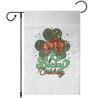 Lucky Cowboy Western Garden Flag Funny St Patrick's Day