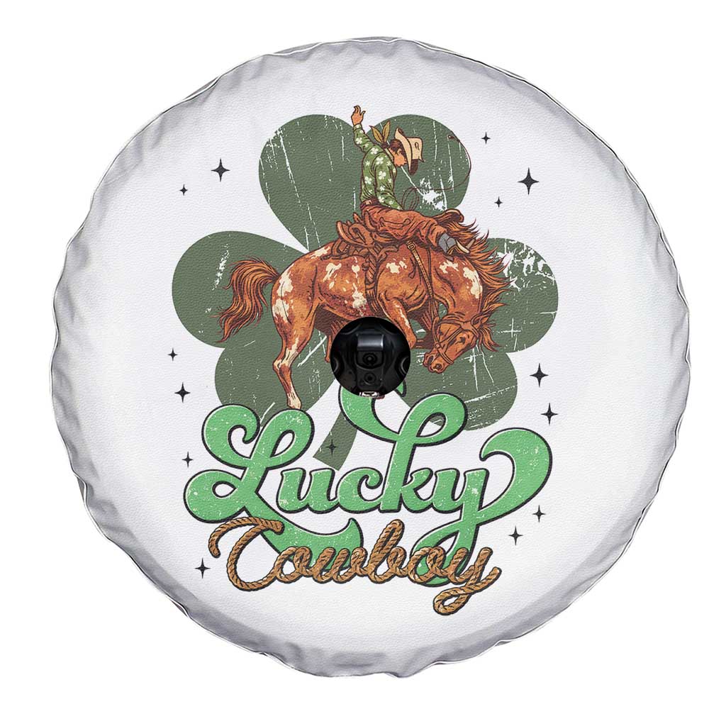 Lucky Cowboy Western Spare Tire Cover Funny St Patrick's Day