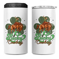 Lucky Cowboy Western 4 in 1 Can Cooler Tumbler Funny St Patrick's Day