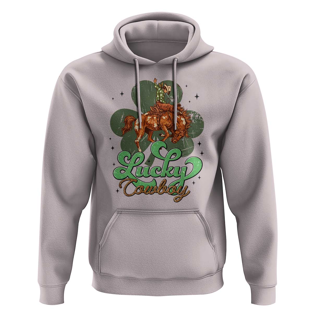 Lucky Cowboy Western Hoodie Funny St Patrick's Day