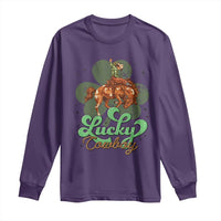 Lucky Cowboy Western Long Sleeve Shirt Funny St Patrick's Day