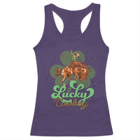 Lucky Cowboy Western Racerback Tank Top Funny St Patrick's Day