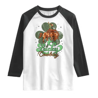 Lucky Cowboy Western Raglan Shirt Funny St Patrick's Day