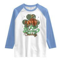 Lucky Cowboy Western Raglan Shirt Funny St Patrick's Day