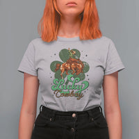 Lucky Cowboy Western T Shirt For Women Funny St Patrick's Day