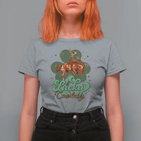 Lucky Cowboy Western T Shirt For Women Funny St Patrick's Day