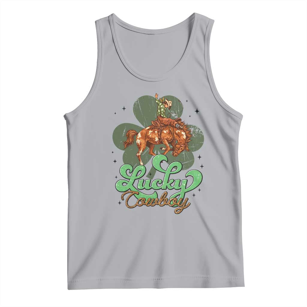 Lucky Cowboy Western Tank Top Funny St Patrick's Day