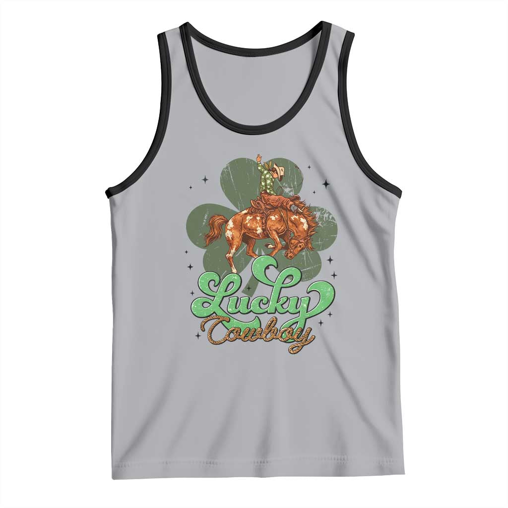 Lucky Cowboy Western Tank Top Funny St Patrick's Day