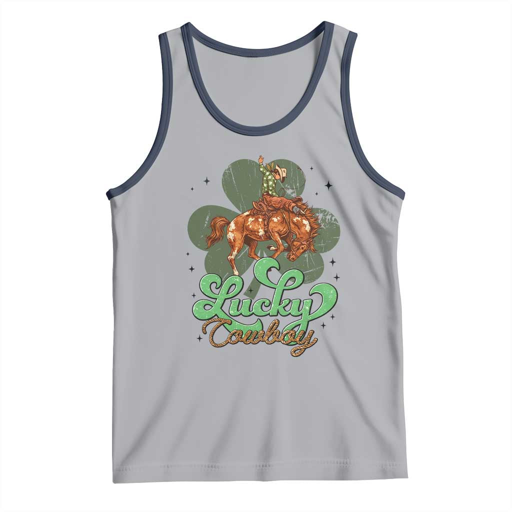 Lucky Cowboy Western Tank Top Funny St Patrick's Day
