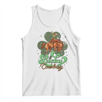 Lucky Cowboy Western Tank Top Funny St Patrick's Day