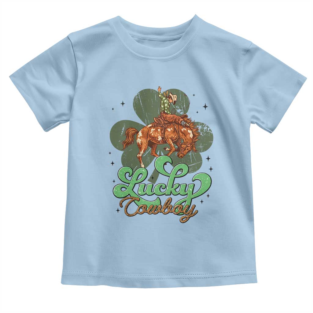 Lucky Cowboy Western Toddler T Shirt Funny St Patrick's Day