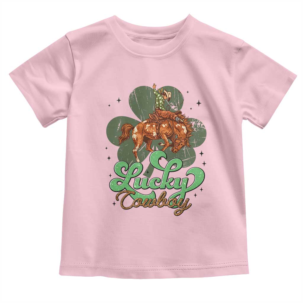 Lucky Cowboy Western Toddler T Shirt Funny St Patrick's Day