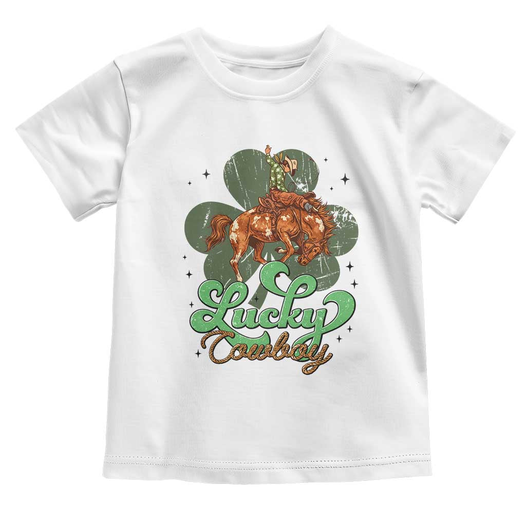 Lucky Cowboy Western Toddler T Shirt Funny St Patrick's Day