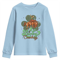 Lucky Cowboy Western Youth Sweatshirt Funny St Patrick's Day