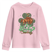 Lucky Cowboy Western Youth Sweatshirt Funny St Patrick's Day