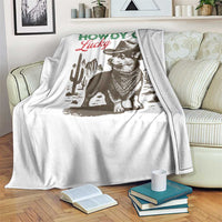 Howdy Go Lucky Throw Blanket Funny Corgi St Patrick's Day