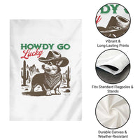 Howdy Go Lucky Garden Flag Funny Corgi St Patrick's Day