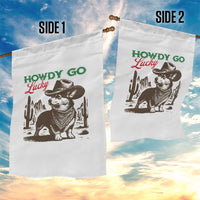 Howdy Go Lucky Garden Flag Funny Corgi St Patrick's Day
