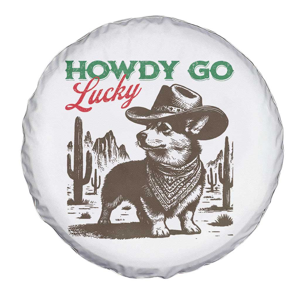 Howdy Go Lucky Spare Tire Cover Funny Corgi St Patrick's Day