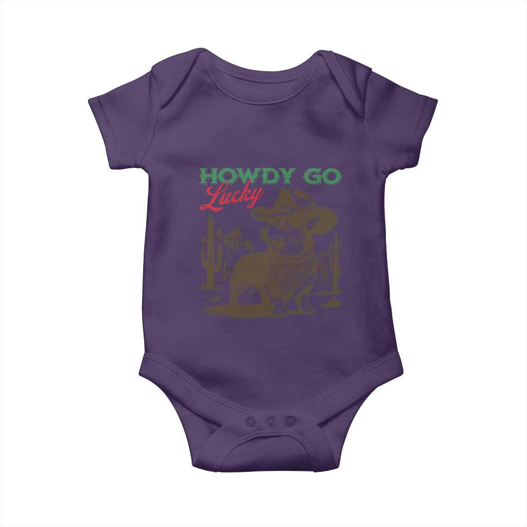 Howdy Go Lucky Baby Onesie Funny Corgi St Patrick's Day