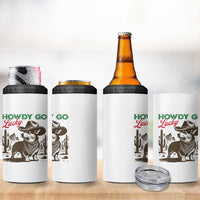 Howdy Go Lucky 4 in 1 Can Cooler Tumbler Funny Corgi St Patrick's Day
