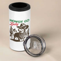 Howdy Go Lucky 4 in 1 Can Cooler Tumbler Funny Corgi St Patrick's Day
