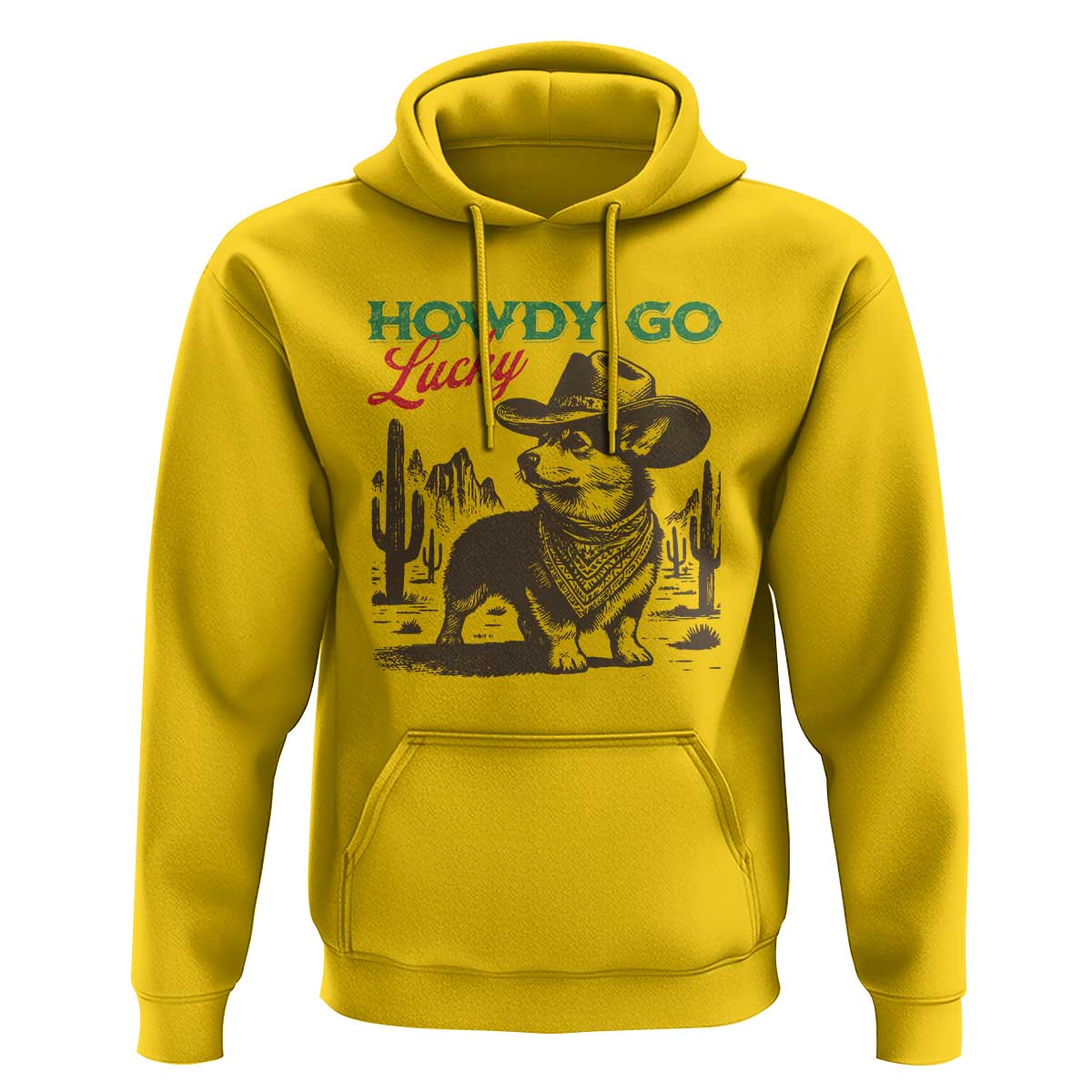 Howdy Go Lucky Hoodie Funny Corgi St Patrick's Day