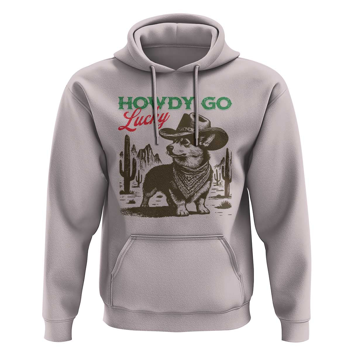 Howdy Go Lucky Hoodie Funny Corgi St Patrick's Day