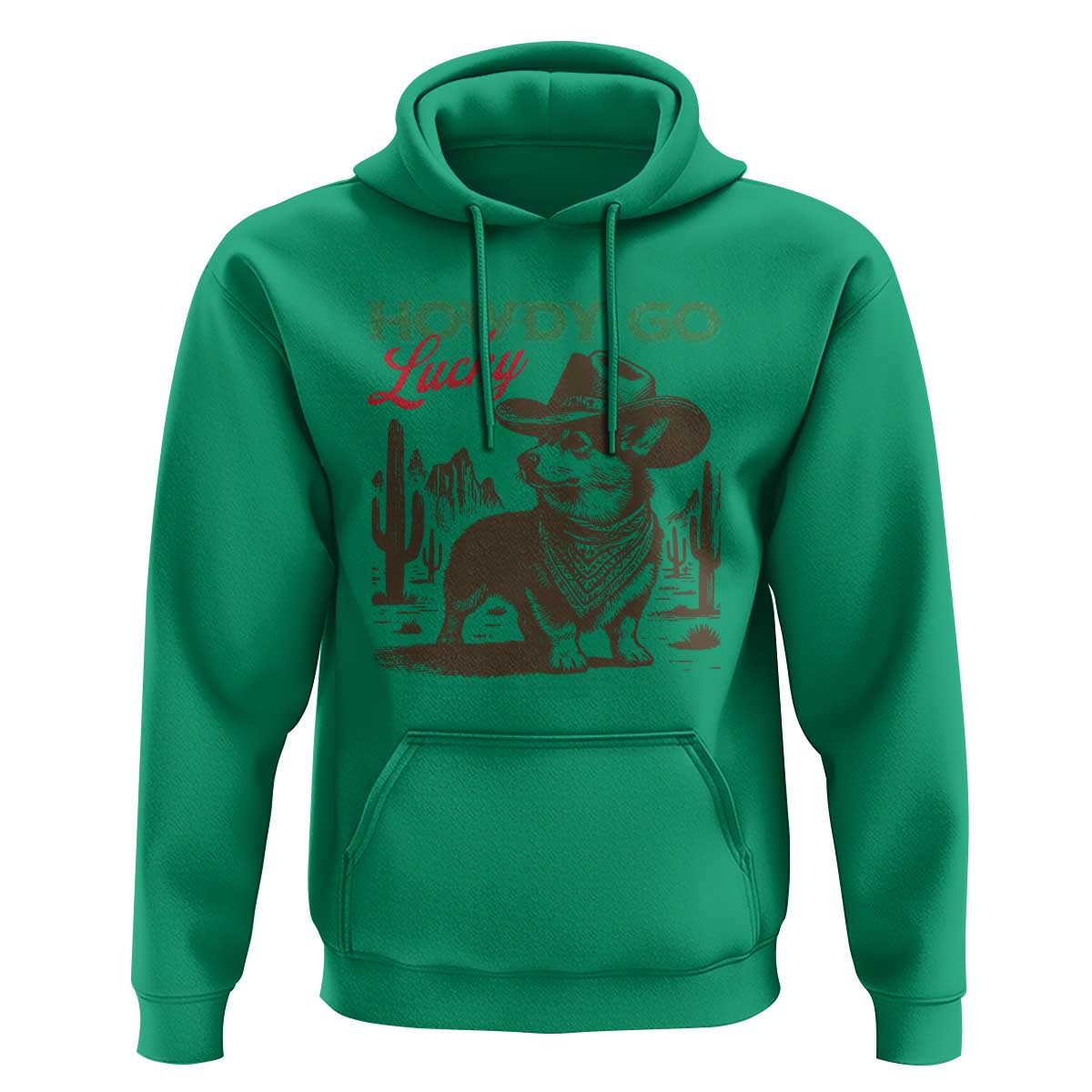 Howdy Go Lucky Hoodie Funny Corgi St Patrick's Day