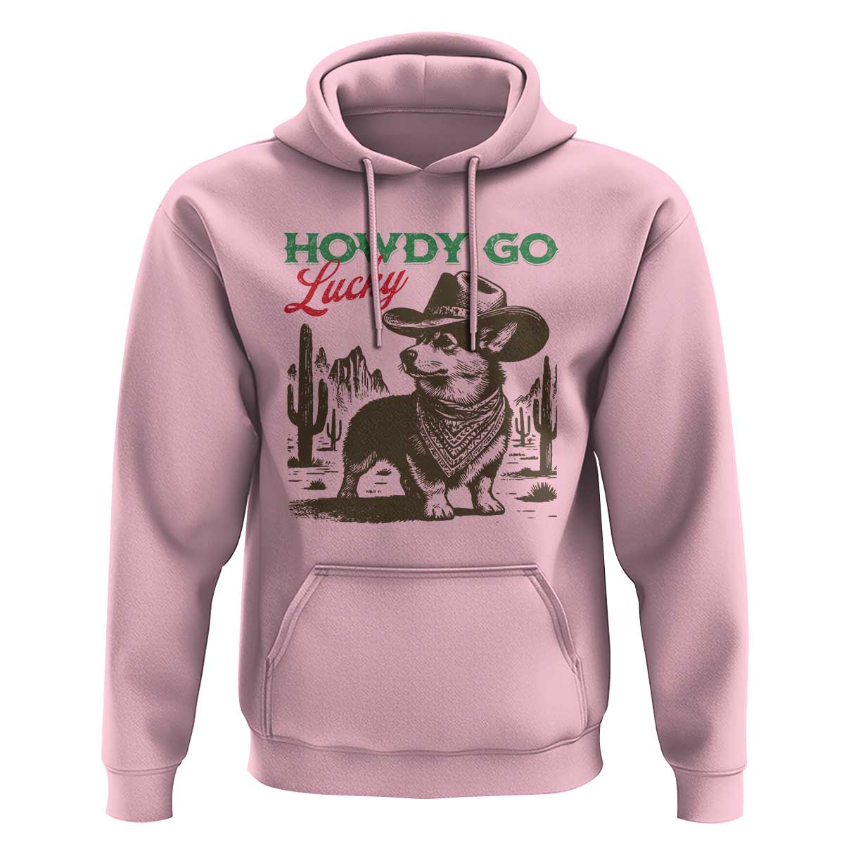 Howdy Go Lucky Hoodie Funny Corgi St Patrick's Day