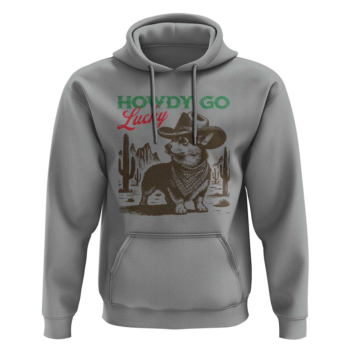 Howdy Go Lucky Hoodie Funny Corgi St Patrick's Day