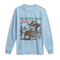 Howdy Go Lucky Long Sleeve Shirt Funny Corgi St Patrick's Day