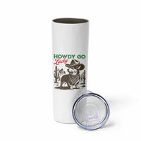 Howdy Go Lucky Skinny Tumbler Funny Corgi St Patrick's Day