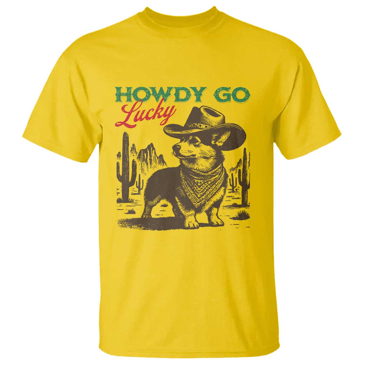 Howdy Go Lucky T Shirt Funny Corgi St Patrick's Day