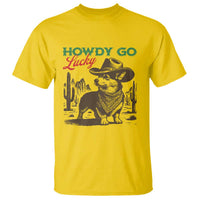 Howdy Go Lucky T Shirt Funny Corgi St Patrick's Day