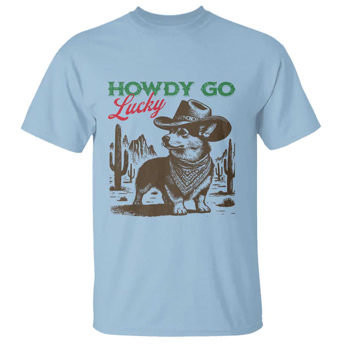 Howdy Go Lucky T Shirt Funny Corgi St Patrick's Day