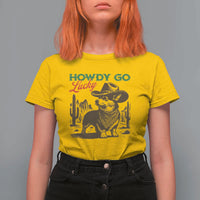 Howdy Go Lucky T Shirt For Women Funny Corgi St Patrick's Day