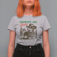 Howdy Go Lucky T Shirt For Women Funny Corgi St Patrick's Day
