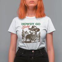 Howdy Go Lucky T Shirt For Women Funny Corgi St Patrick's Day
